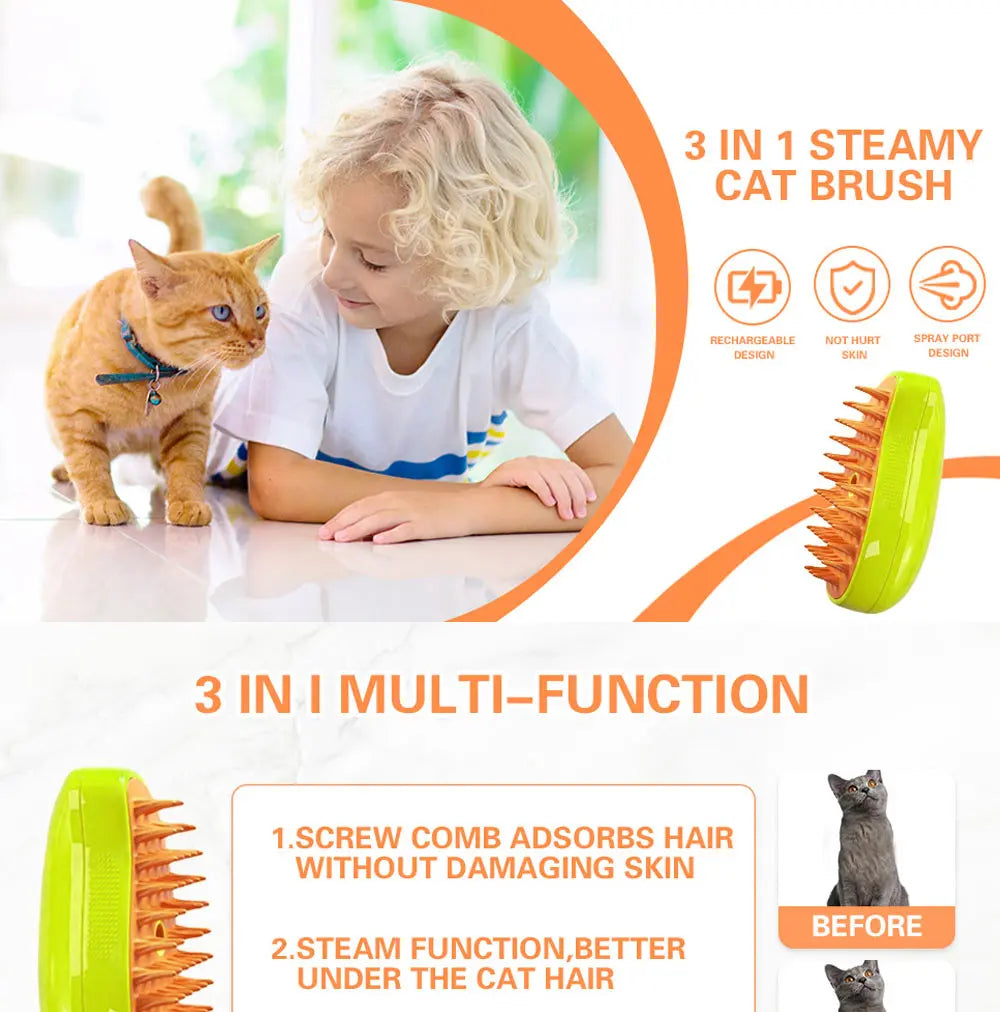 3-in-1 Pet Grooming Brush