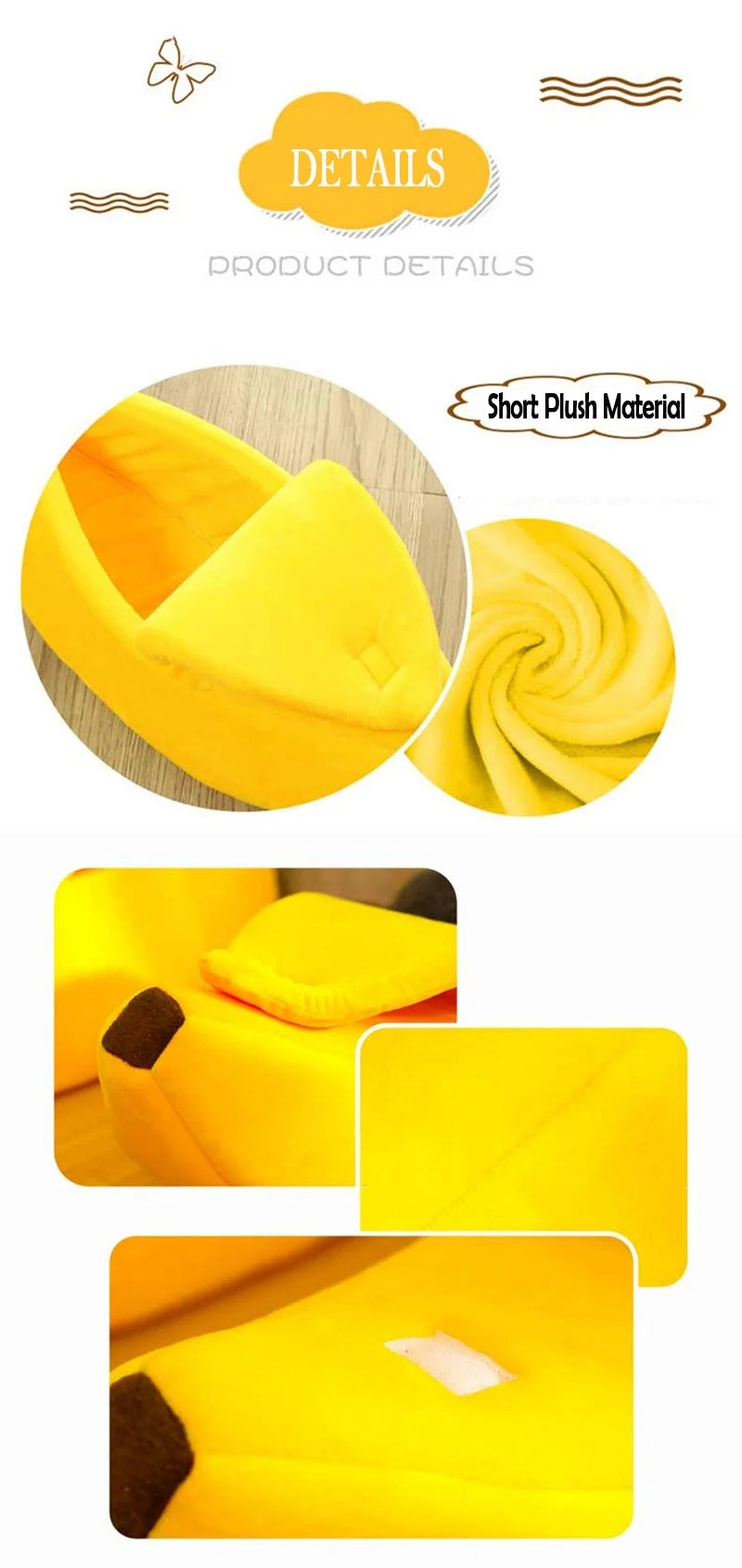 Banana Shaped Pet Bed